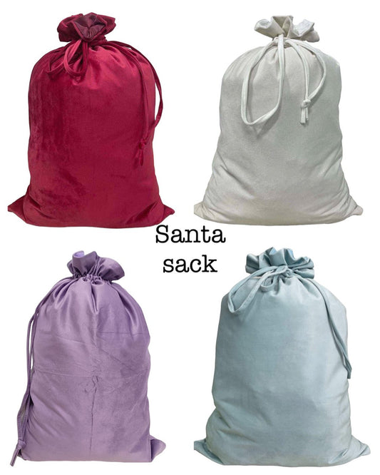 Personalised velvet Santa sack