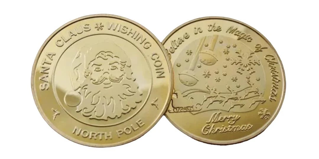 Christmas wishing coin